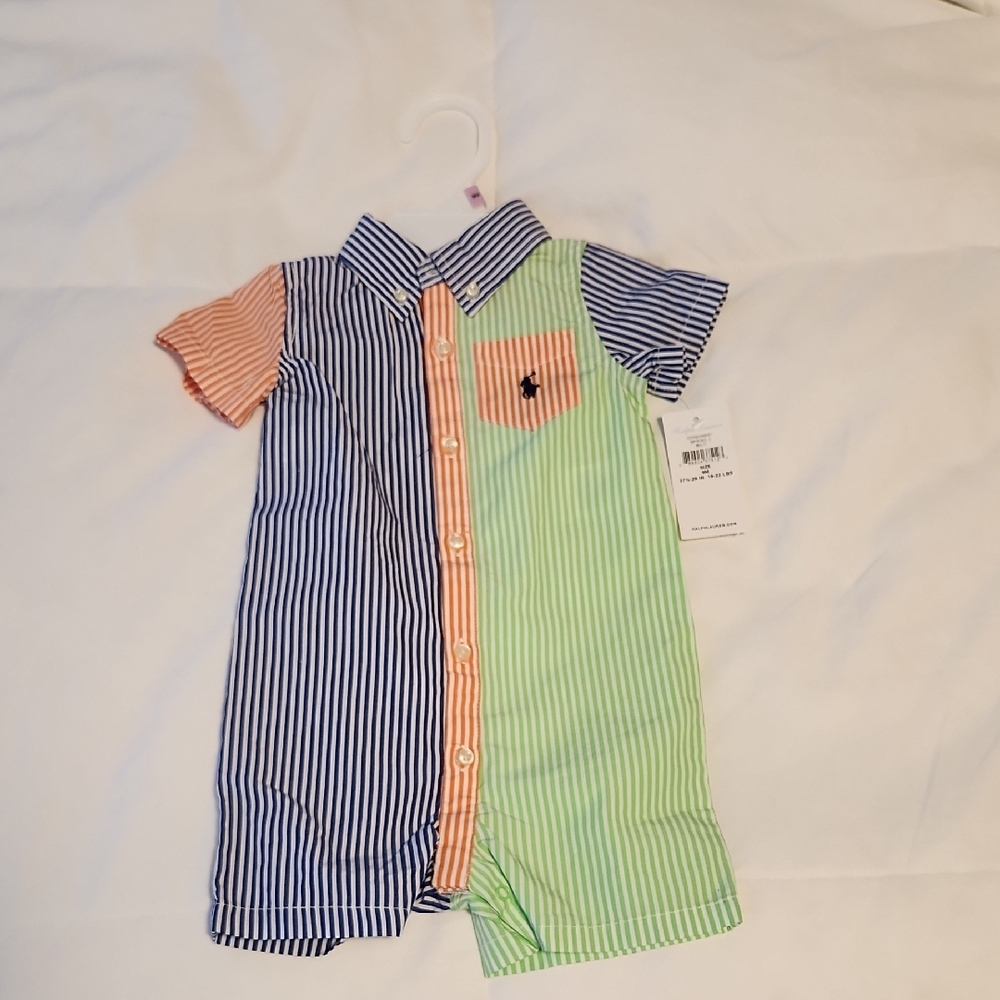 Ralph Lauren Striped Baby Romper